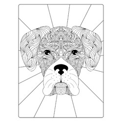 Раскраска Собака арт-терапия