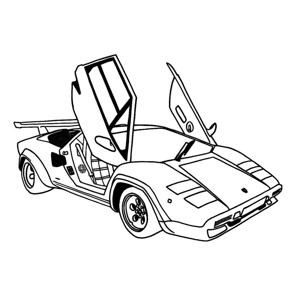 Раскраска Lamborghini Countach распечатать или скачать