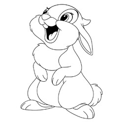 Раскраска Зайчик из Белоснежки