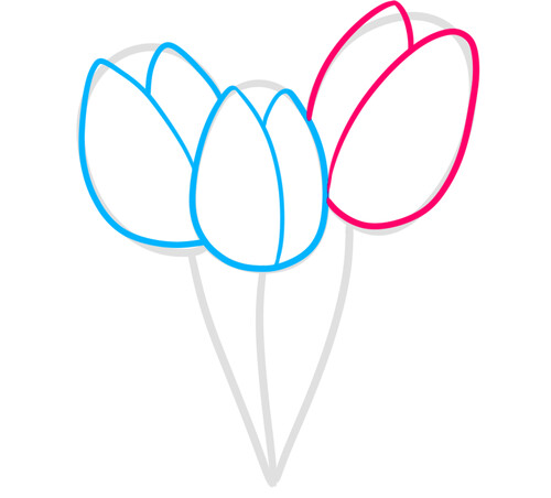 Как нарисовать весенние тюльпаны 4