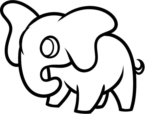 Раскраски слон скачать и распечатать