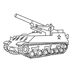 Раскраска Cамоходная гаубица M43 (США)