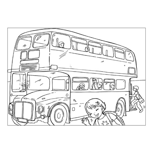 Раскраска Лондонский автобус