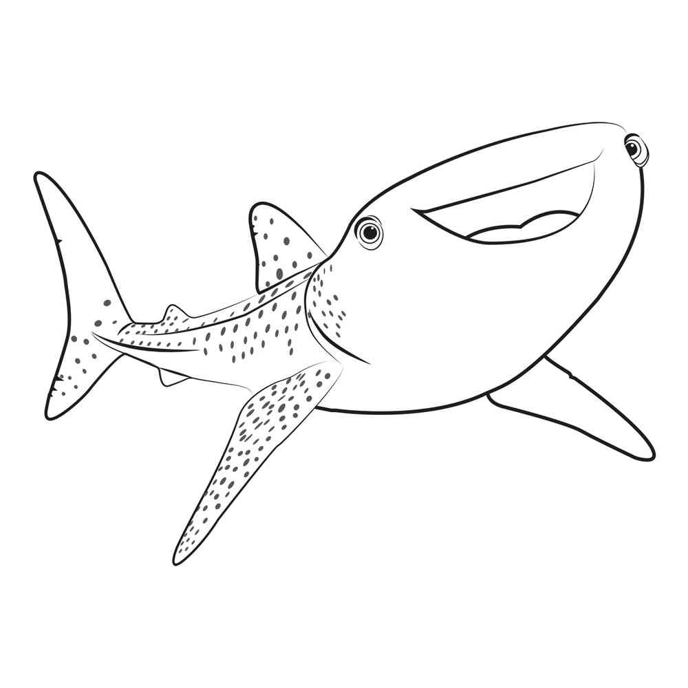 Раскраска Акула для детей – Математические картинки