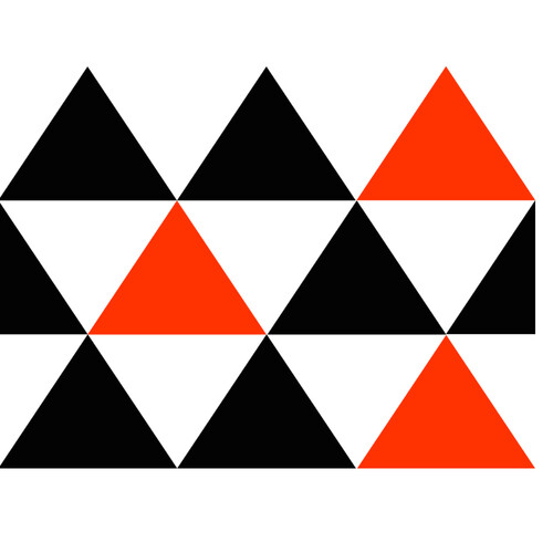 Контрастная карточка Чёрно-красные треугольники