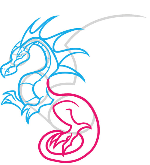 Как нарисовать дракона 5