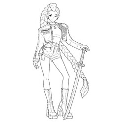 Руми с изогнутым мечом Саингем