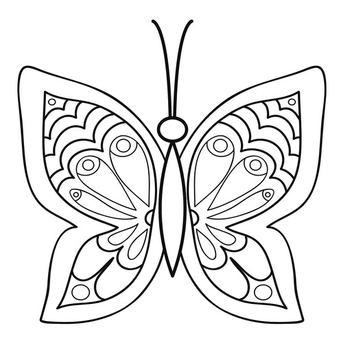 Раскраска Бабочка для маленьких