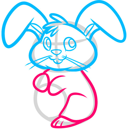 Как нарисовать пасхального кролика 5