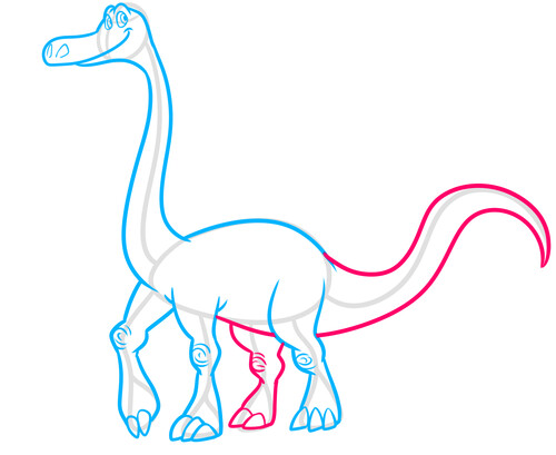 Как нарисовать динозавра Арло 7