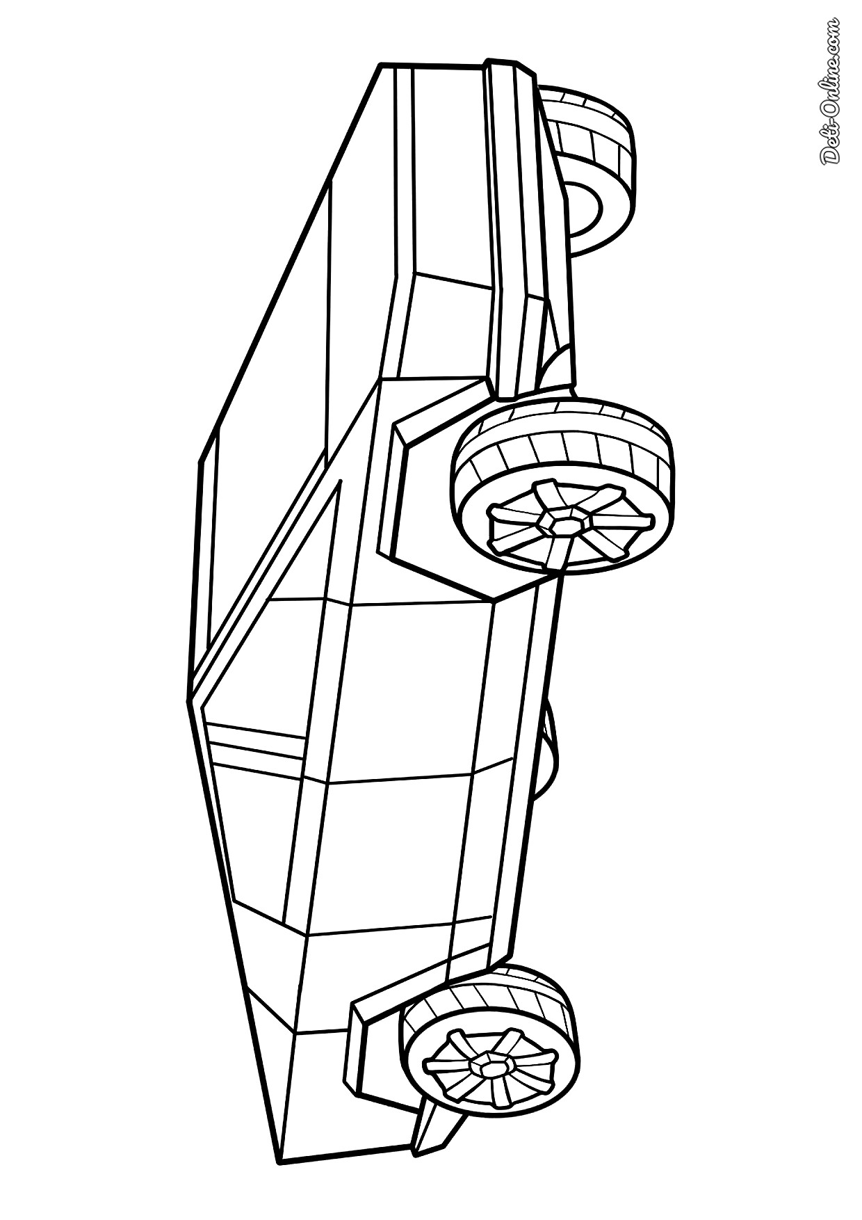 Раскраска Тесла Кибертрак | распечатать раскраски для детей