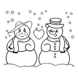 Два влюбленных Снеговика
