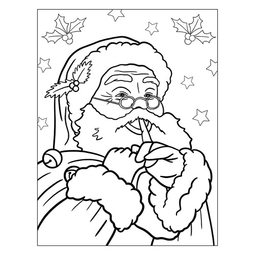 Раскраска Санта Клаус