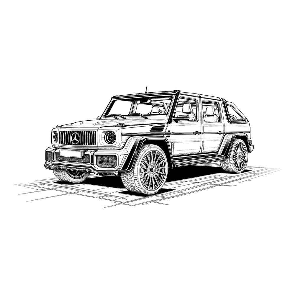Раскраска Гелендваген Майбах G650 Landaulet | распечатать раскраски для ...