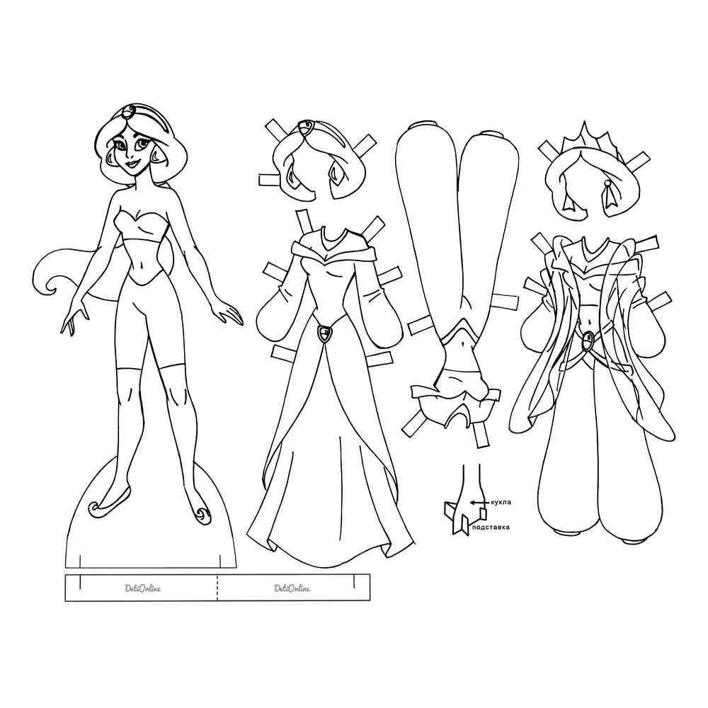 Бумажные куклы принцессы Диснея