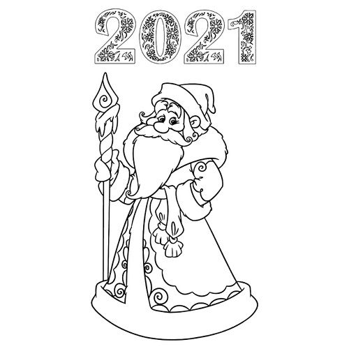 Дед Мороз с посохом 2021