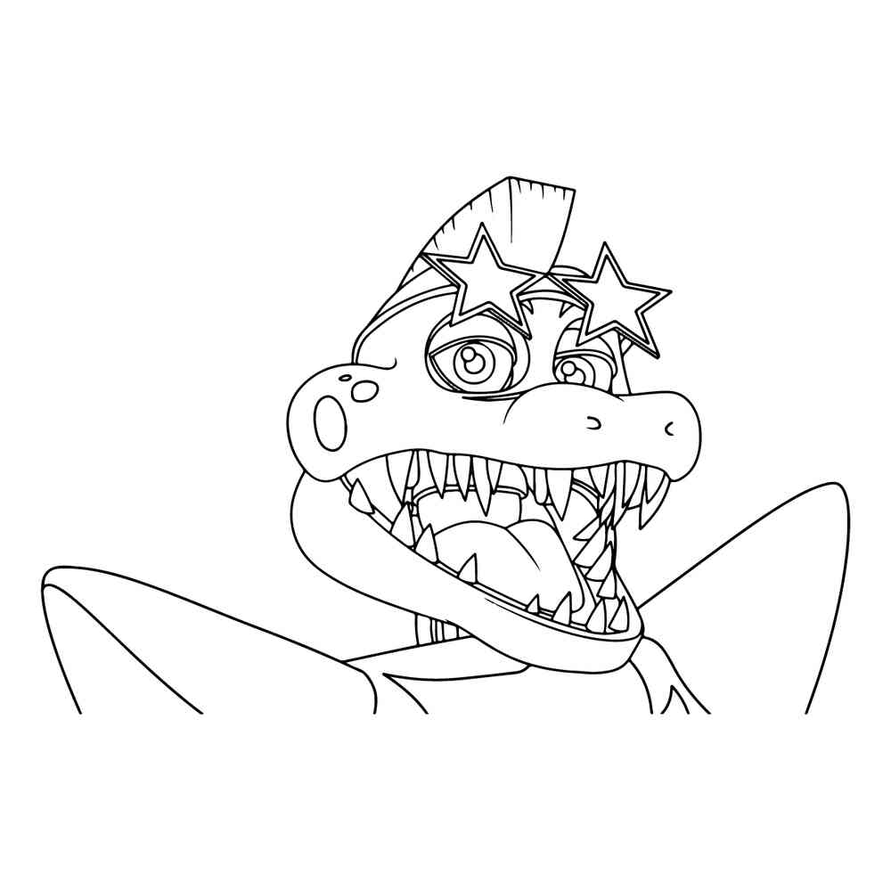 Раскраска Аллигатор Монтгомери Гатор распечатать или скачать