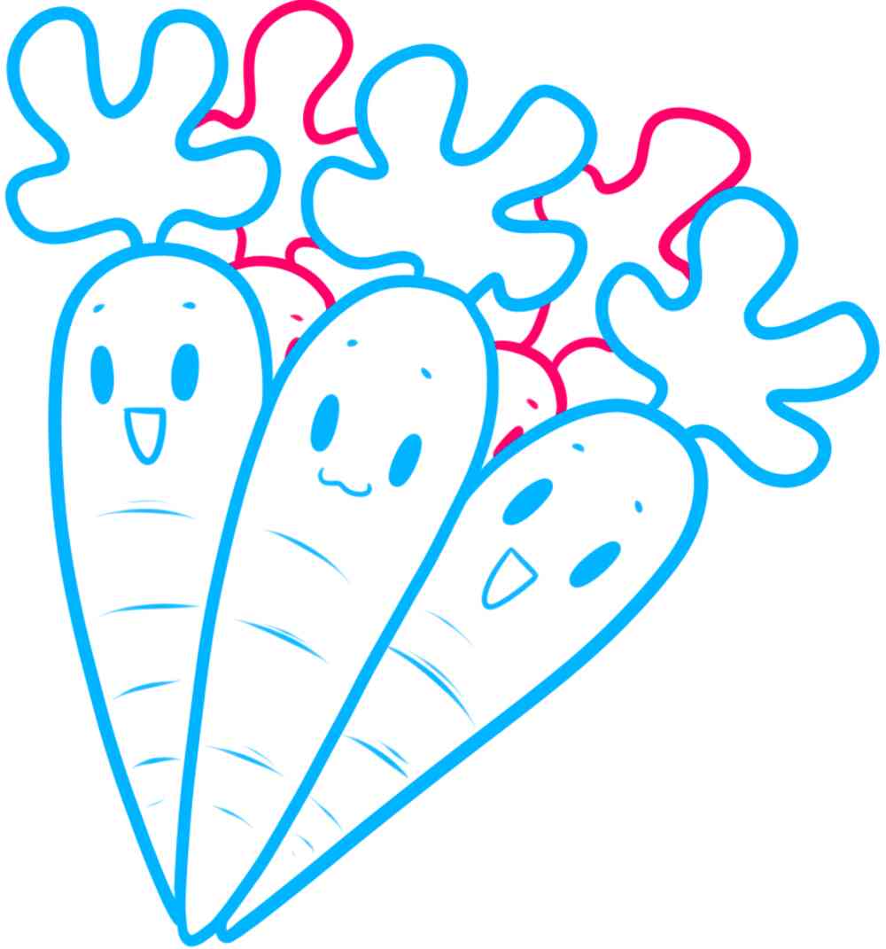 Как нарисовать морковку