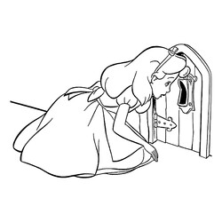 Раскраска Алиса и маленькая дверь