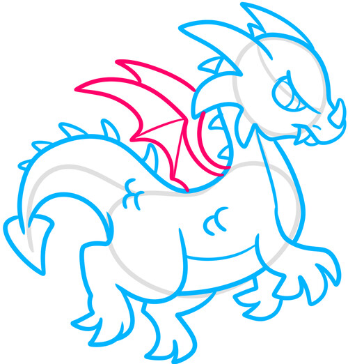 Как нарисовать простого дракона 7