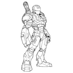 Раскраска Робот Железный человек