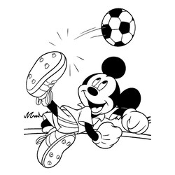 Микки Маус играет в футбол