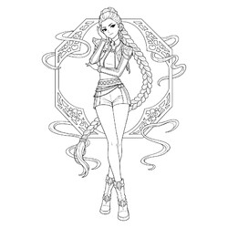 Раскраска Руми исполняет песню Золотые