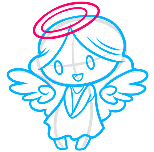 Как нарисовать ангелочка 7