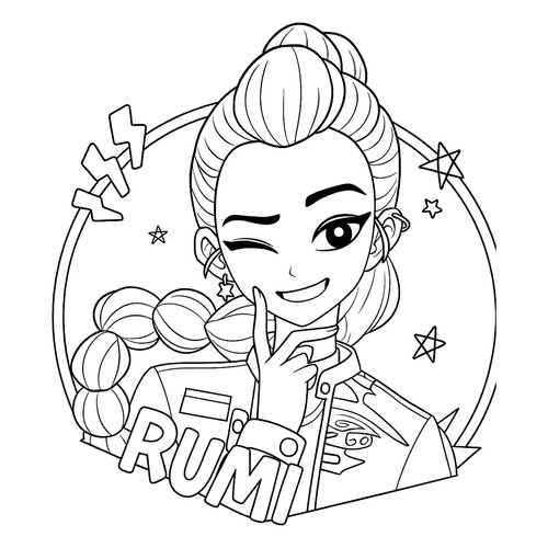 Раскраска Аниме портрет Руми