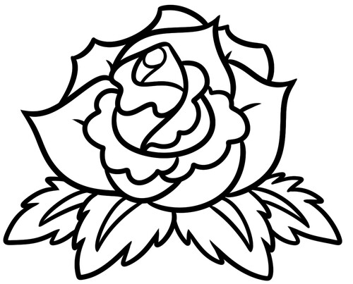 Раскраска Классическая роза