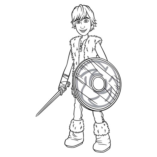 Раскраска Иккинг со щитом