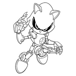 Раскраска Робот-Соник
