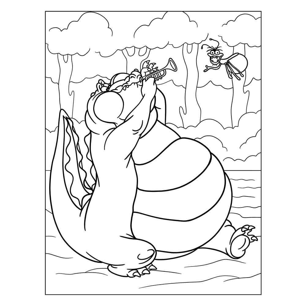 Раскраска Луи играет музыку распечатать или скачать