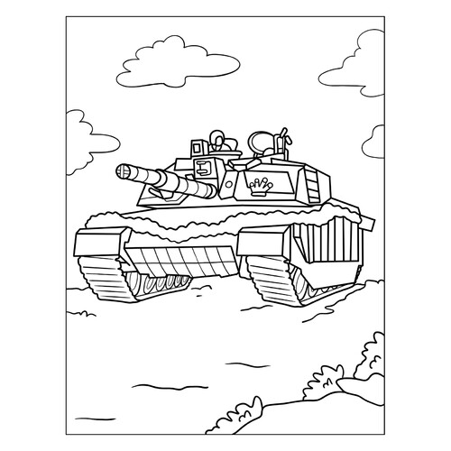 Раскраска Британский танк Челенджер 2
