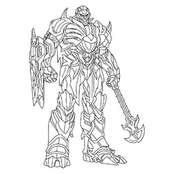 Раскраска Мегатрон (Вселенная фильмов)