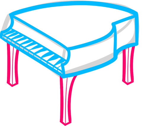 Как нарисовать пианино 5