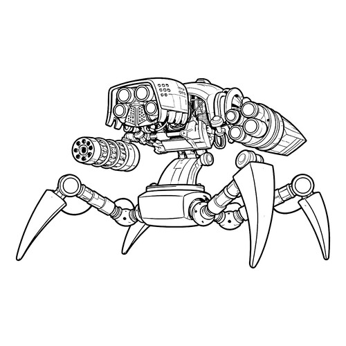 Раскраска Робот-паук