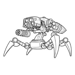 Раскраска Робот-паук