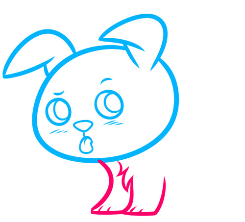 Как нарисовать щенка лабрадора 3