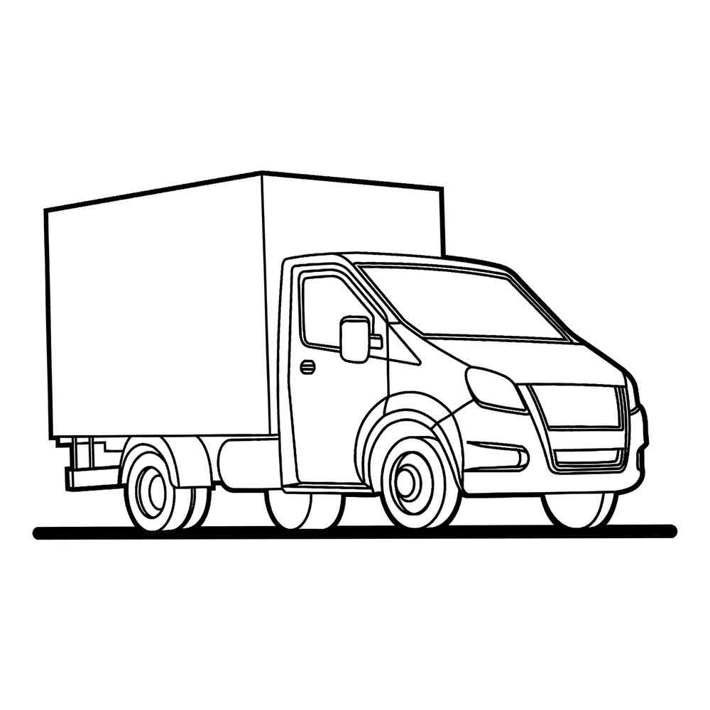 Раскраска Грузовая машина | распечатать раскраски для детей