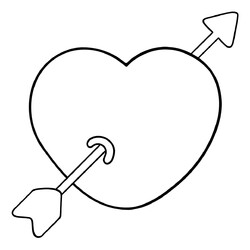 Сердце со стрелой на День святого Валентина