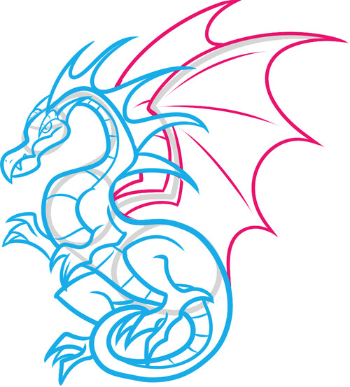 Как нарисовать дракона 7