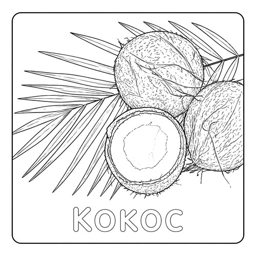 Раскраска Кокос
