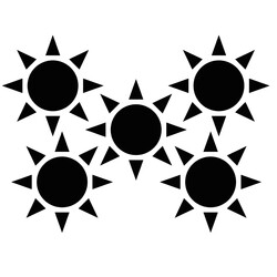 Контрастная карточка Чёрные солнышки