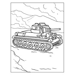 Раскраска Советский танк T-34