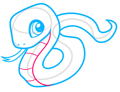 Как нарисовать змейку 5