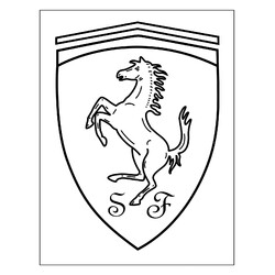 Раскраска Логотип Феррари