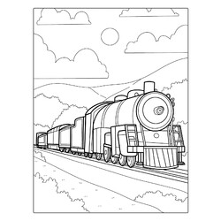 Раскраска Железнодорожный гигант