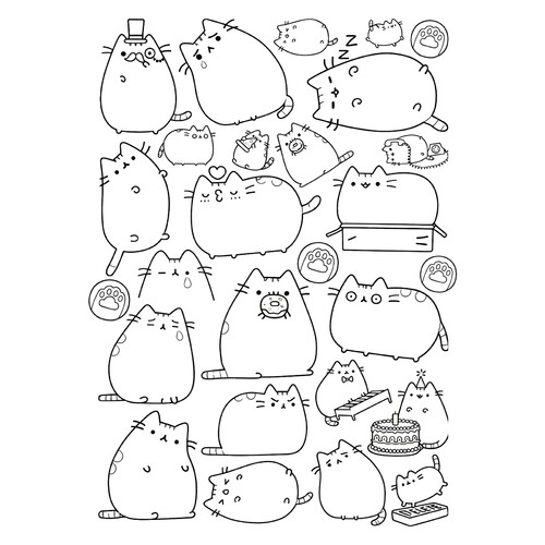 Раскраска Много разных Пушинов