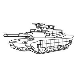 Раскраска Тяжелый танк М1 «Абрамс» (США)